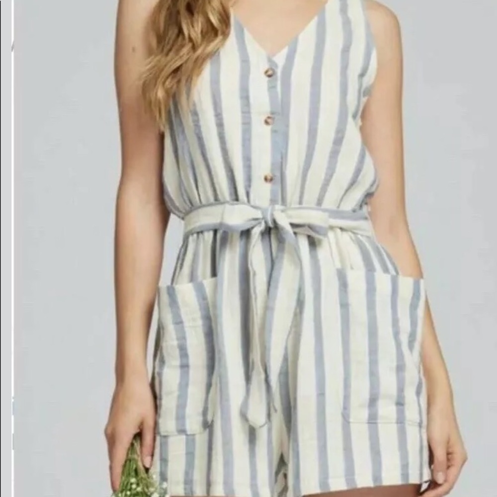 Listicle Button Down Romper